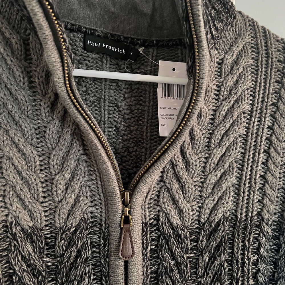 Paul Fredrick Gray Sweater for Men